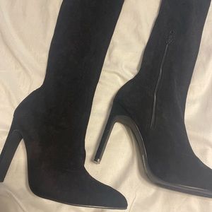 Black over the knee boots NEVER WORN